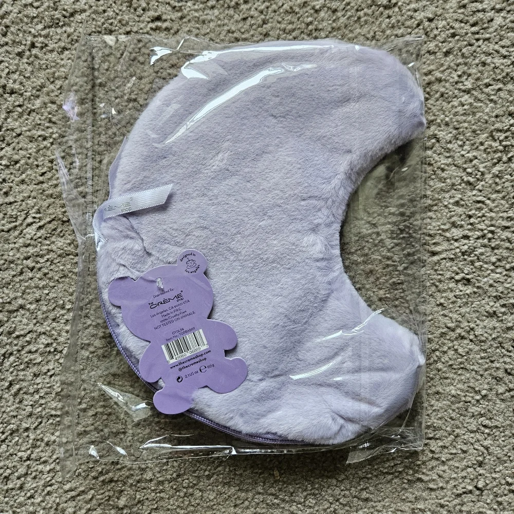 Crème Shop Purple Soft Fur Zipper Makeup Bag